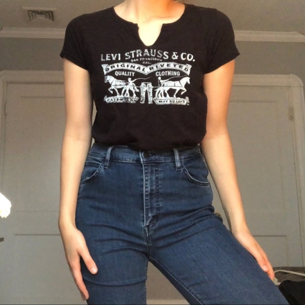 Levi’s High Rise Dark Wash Skinny Jeans